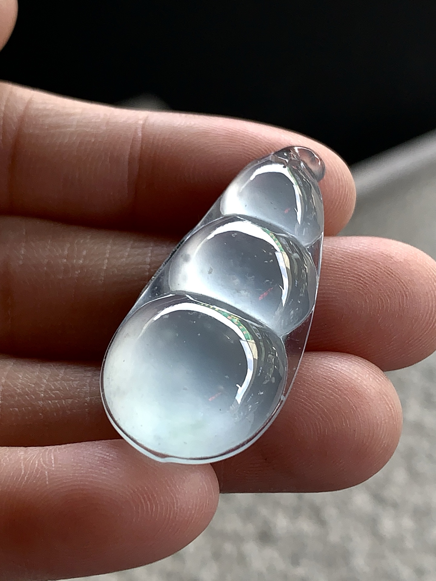 ️ 冰种福豆，尺寸：35×16.5×6，玉润福长，典藏佳选