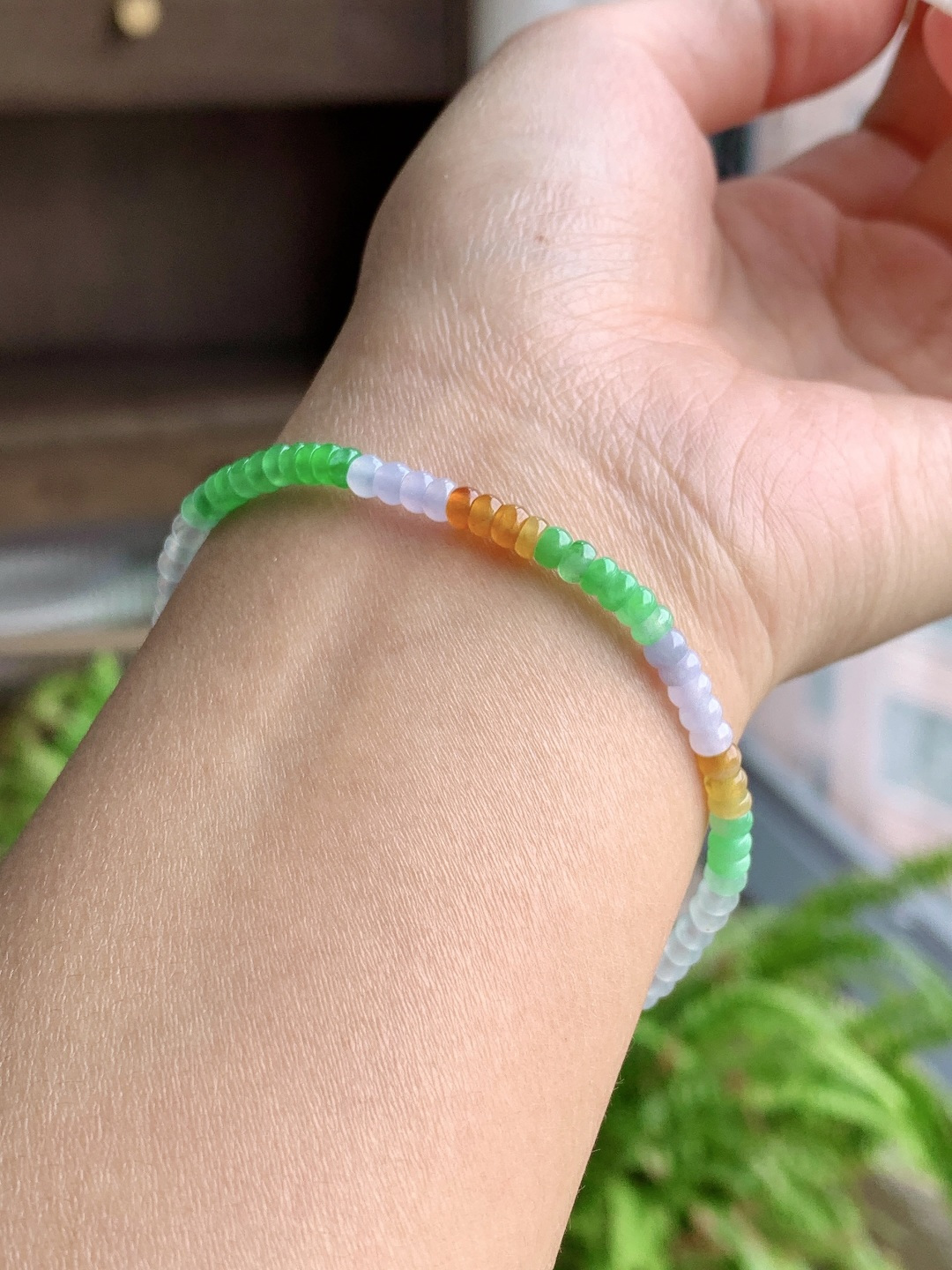 珠子冰多宝手串算盘珠手串,说明性比高,尺寸3.7-2.5mm,重量6.4克