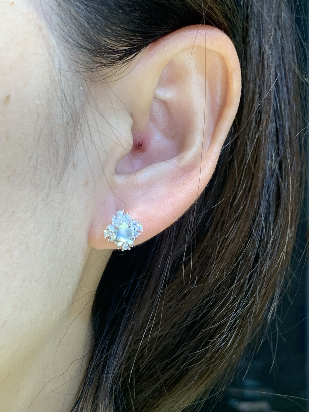 秒杀，冰荧光白绿蛋面三件套装 s925银