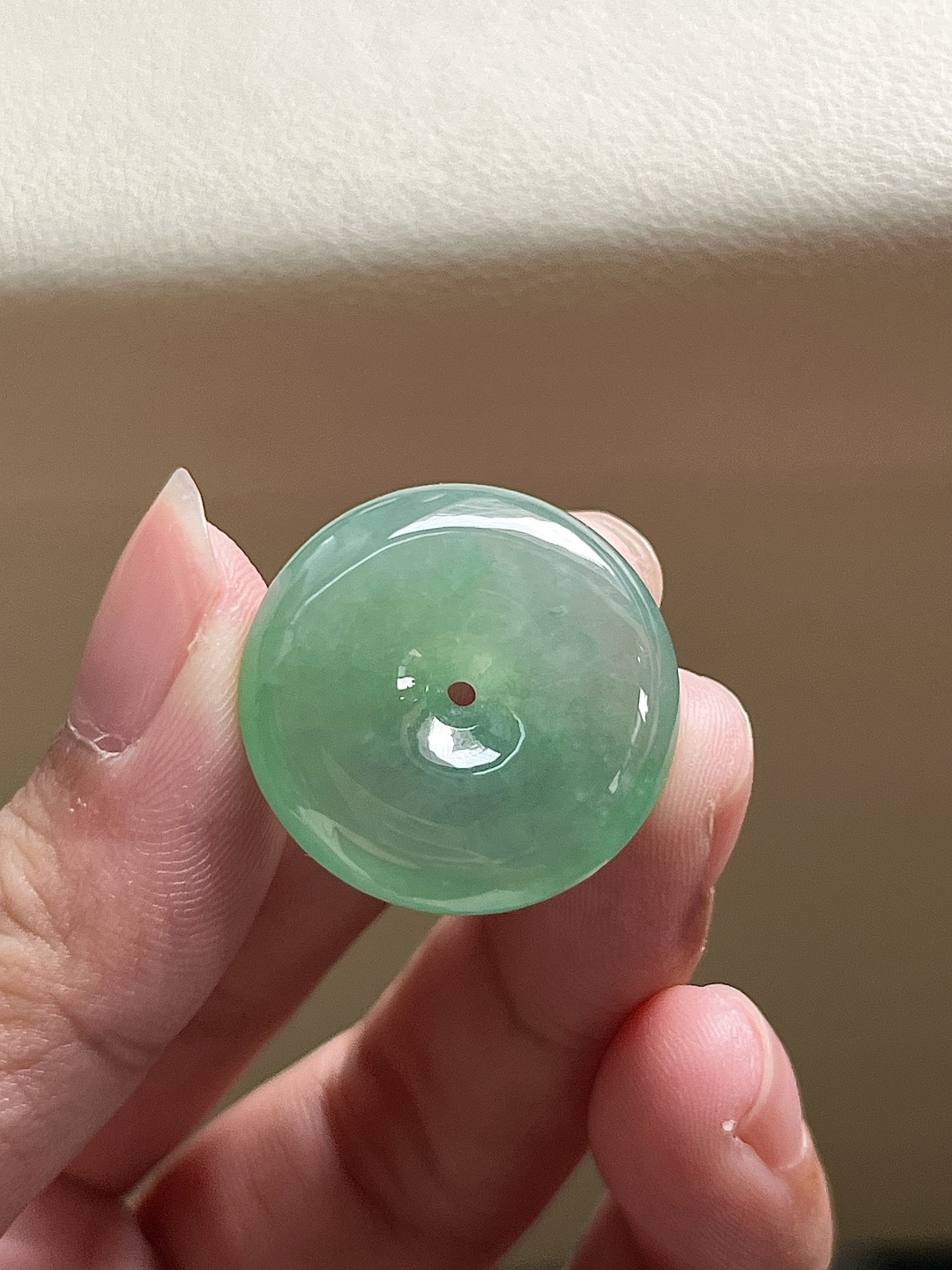 ️【平安扣】冰润水透，种老细腻起荧，尺寸：23.6*6.6,asd6823
