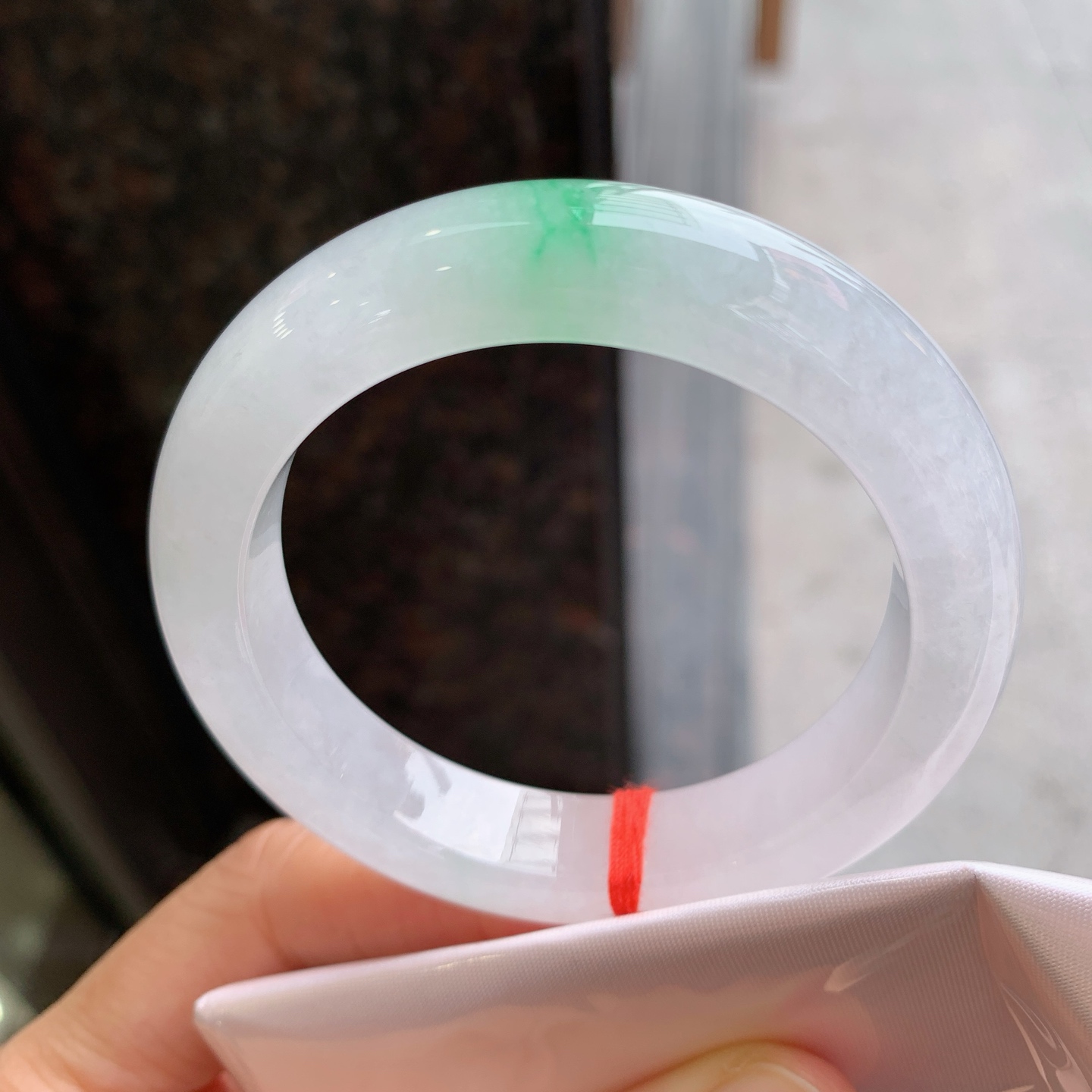 正圈冰飘绿 微细纹 尺寸：52/11.8/9.2 清爽