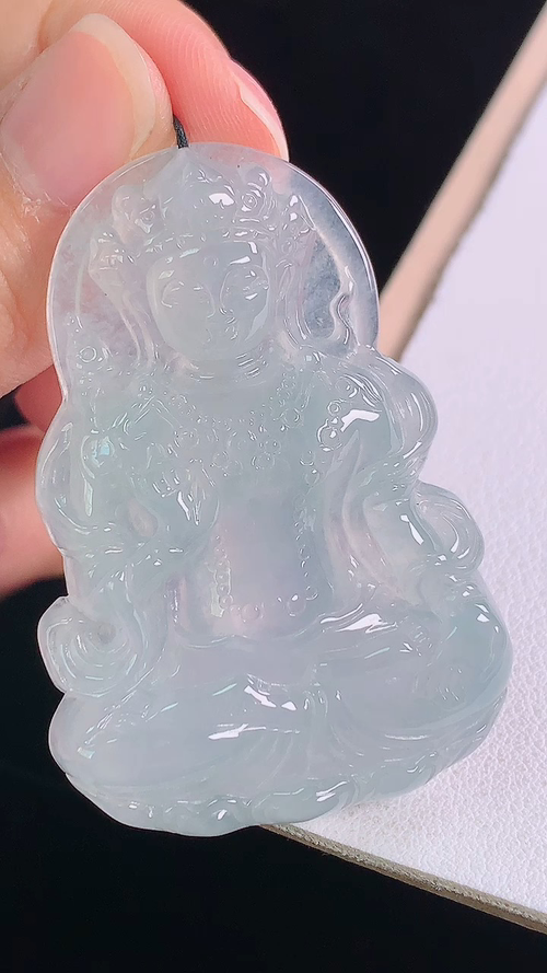 冰种度母，无裂，尺寸:50.2-34.9-7.1mm