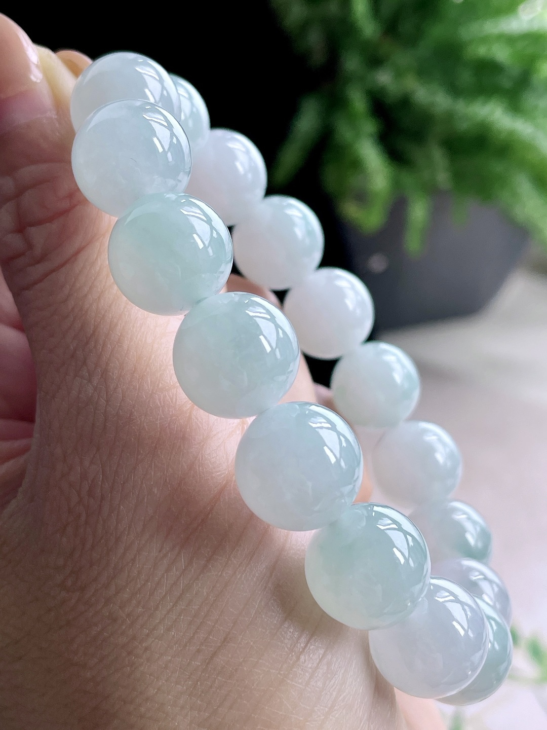 珠子糯冰晴水手串圆珠珠子手串,性比高,13.3mm,67.4克