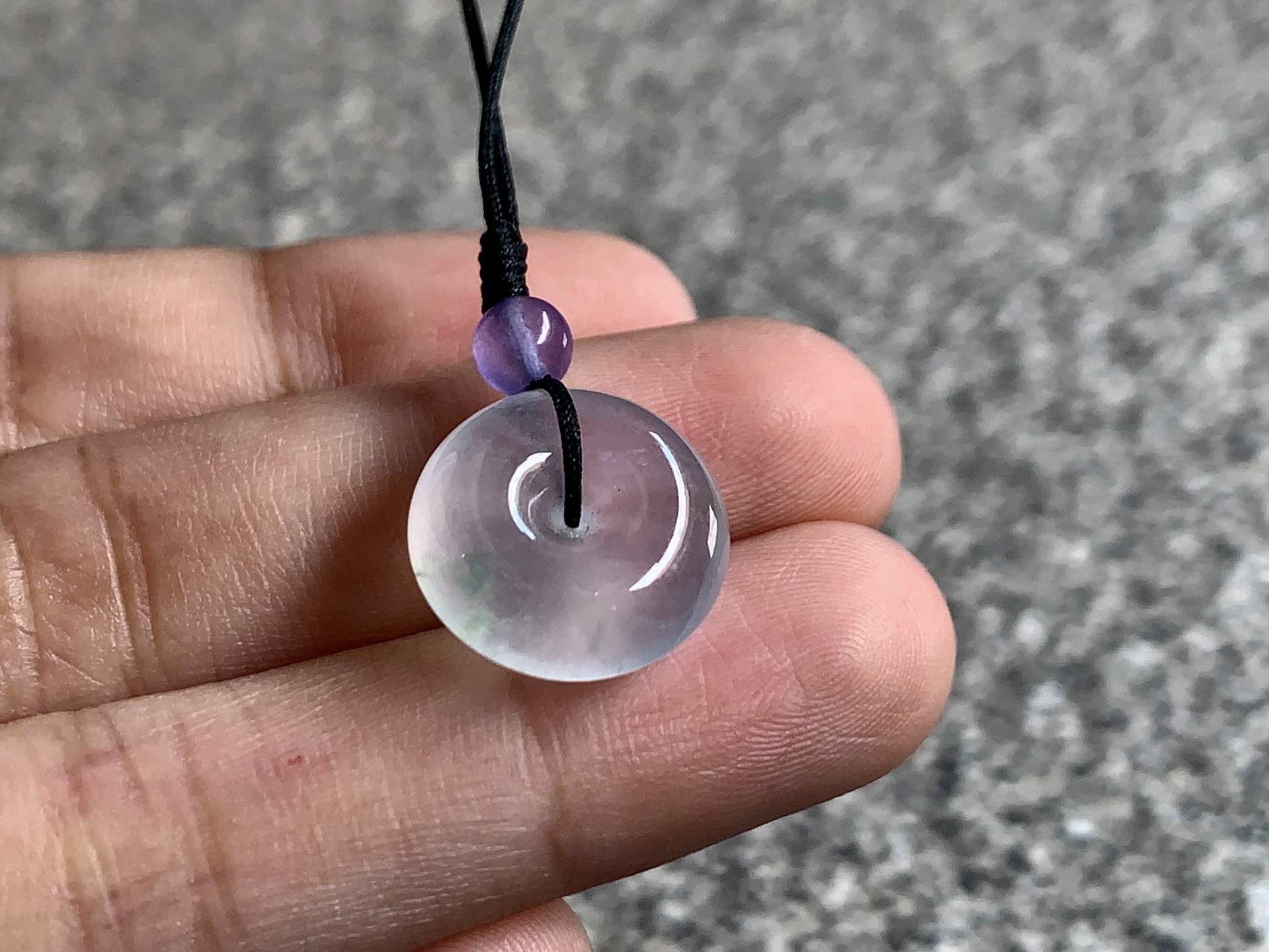️ 飘彩平安扣，尺寸：13.8×6.4