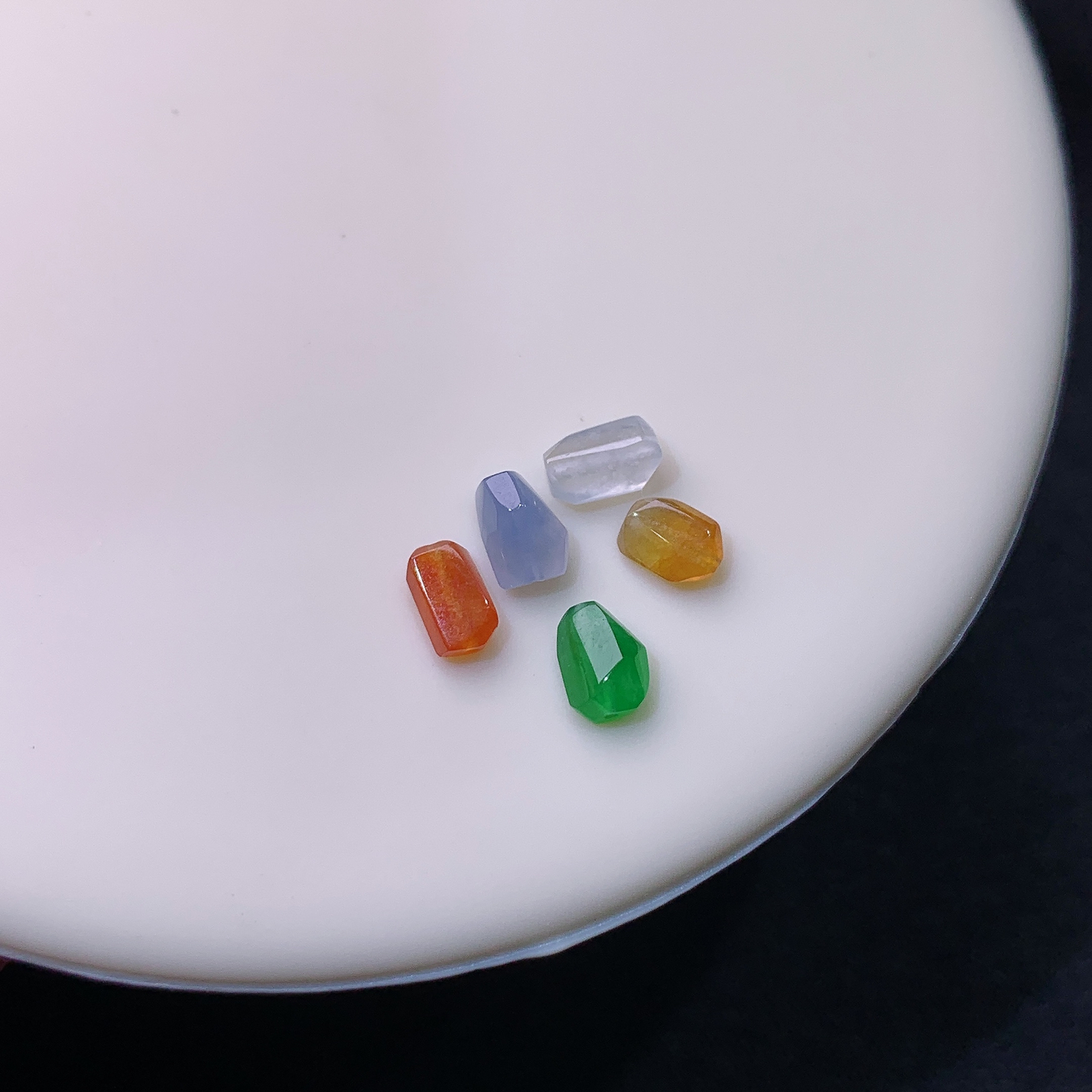 冰种多彩随形一手，镶嵌佳品，冰润细腻，种水足，Yyf 尺寸6.2*3.7*2.5
