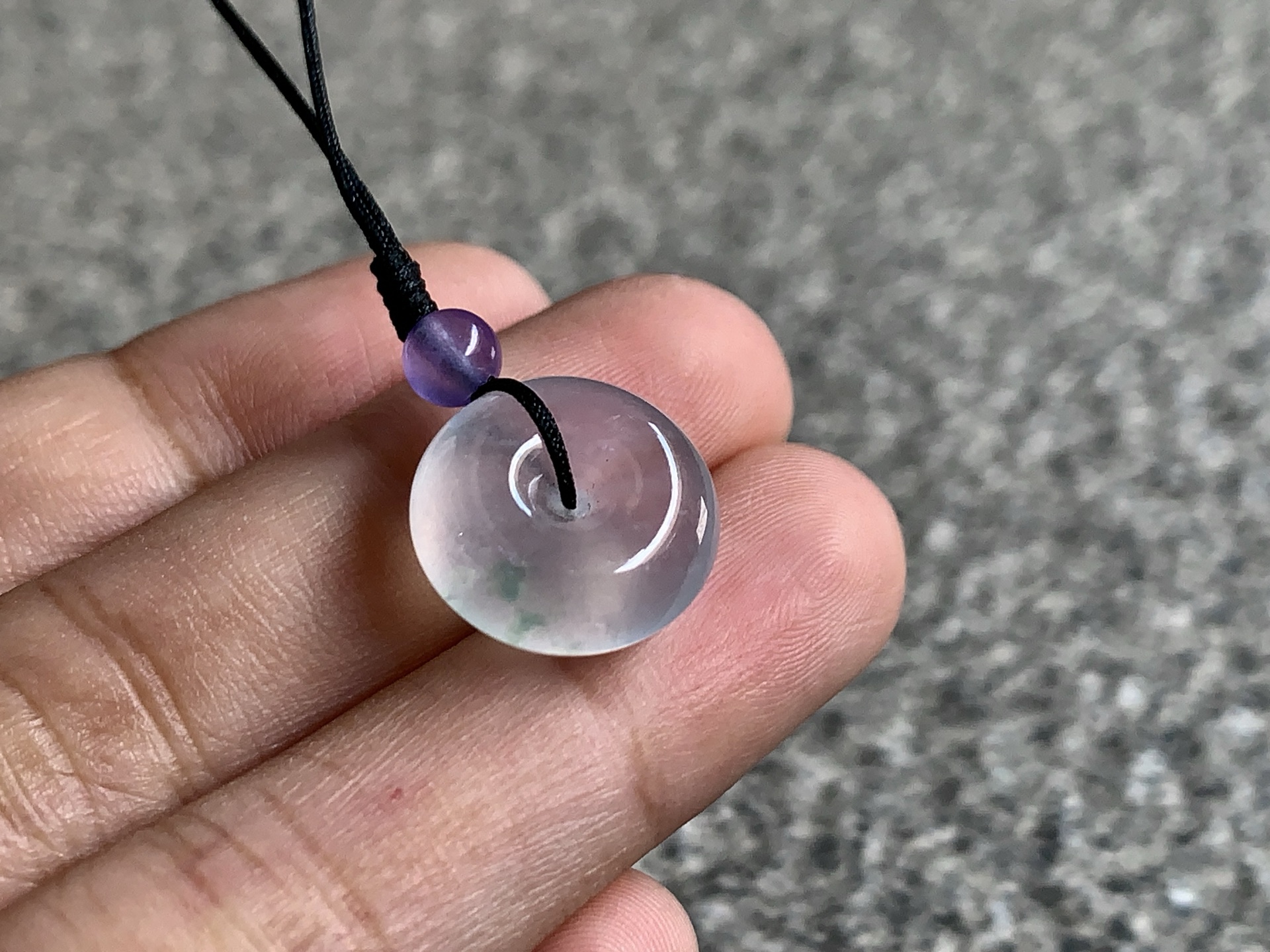 ️ 飘彩平安扣，尺寸：13.8×6.4