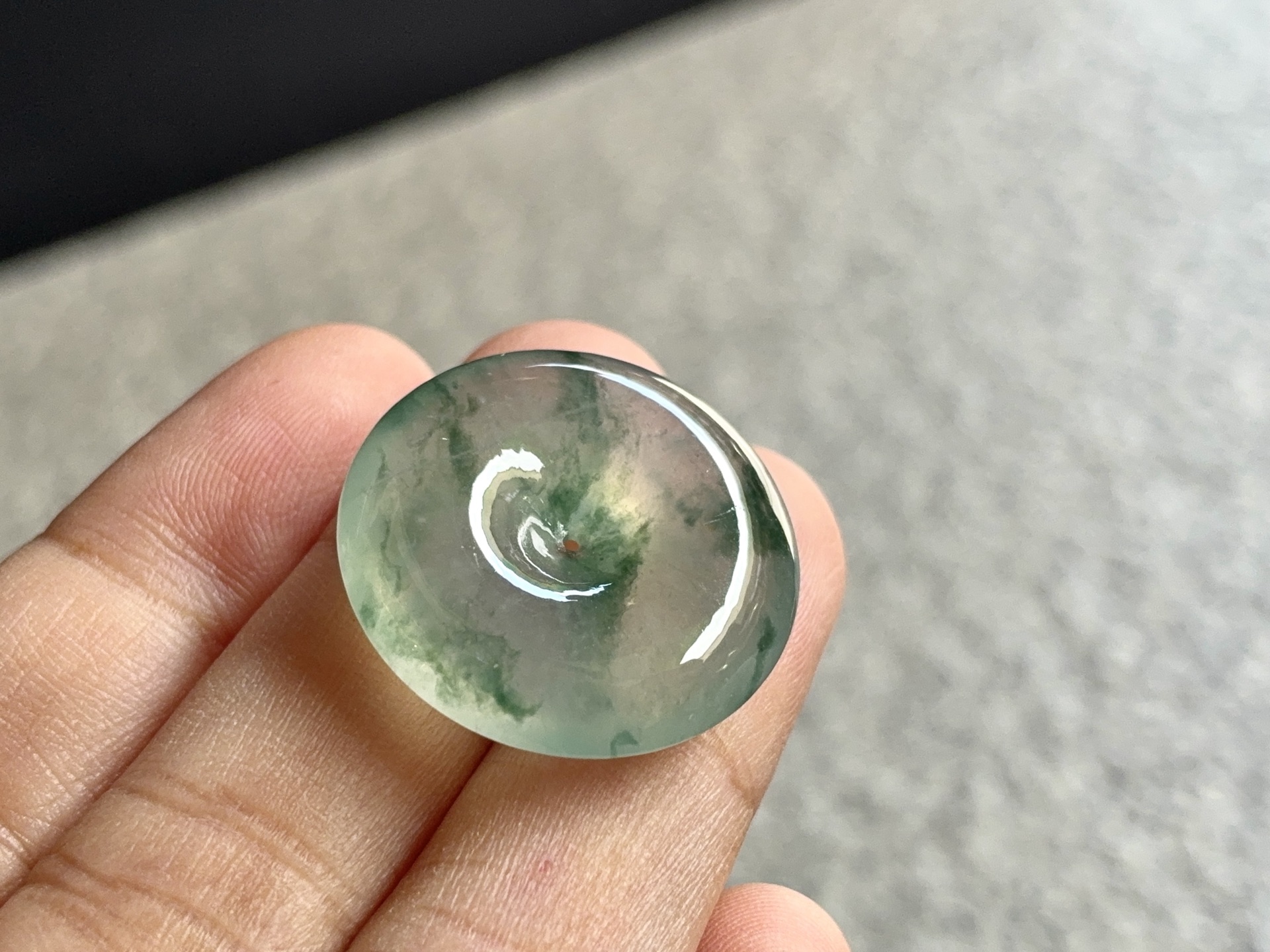 ️ 飘彩平安扣，尺寸：22.3×6.2
