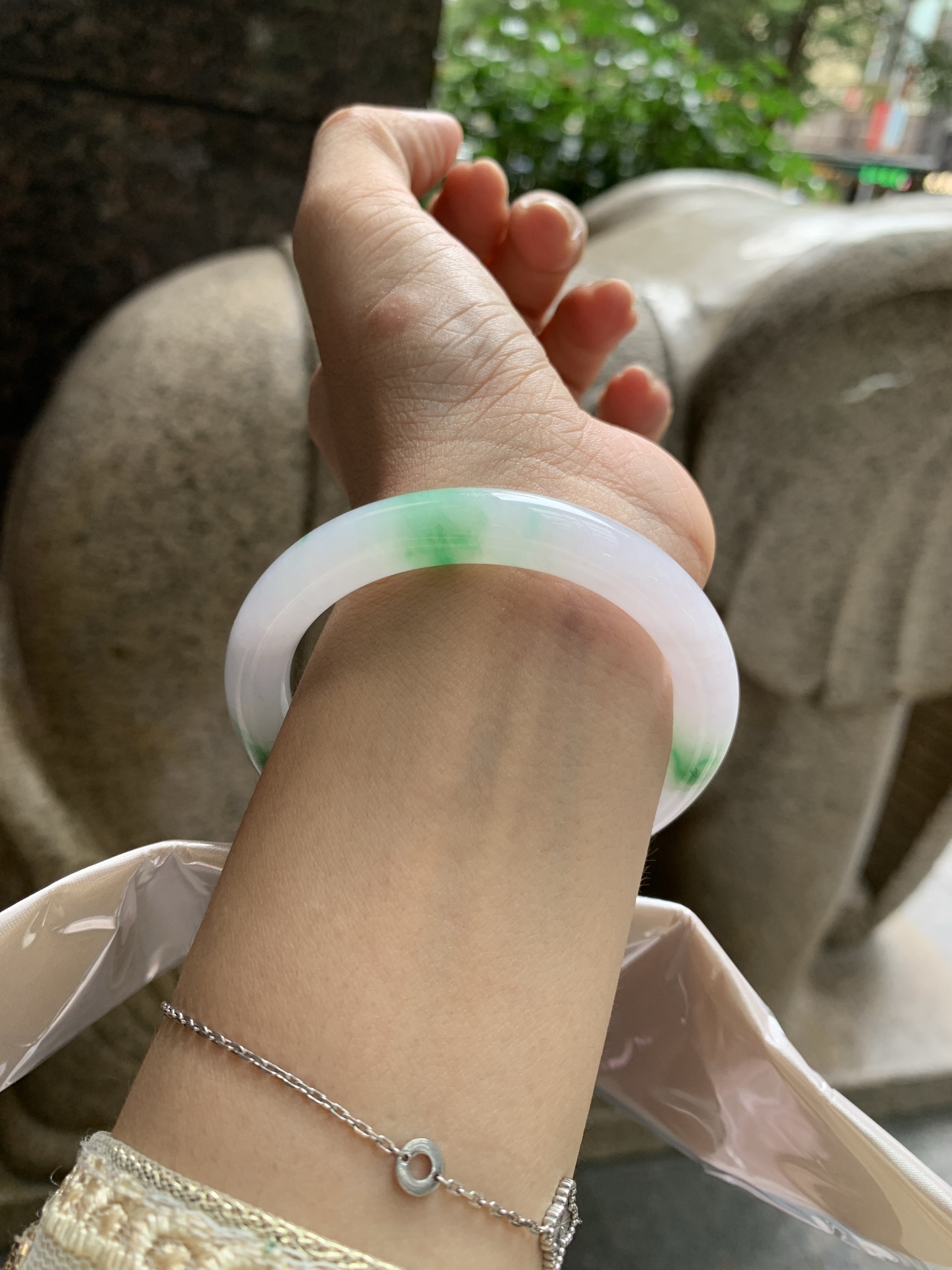 飘绿花圆条, 0824-094-527, 打的断纹，表皮微扣