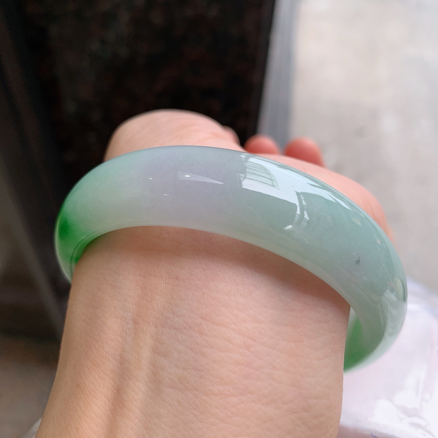 正圈飘绿 无裂 色辣大圈口