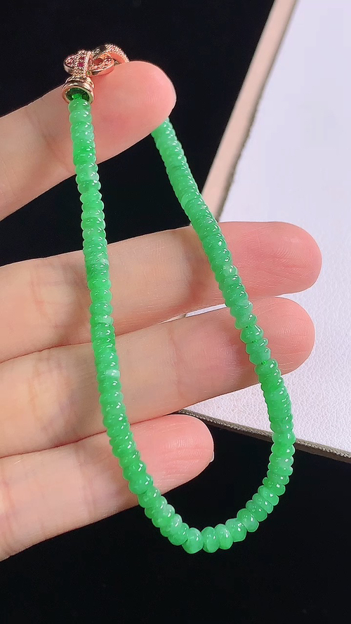冰绿手链，尺寸:3.6-1.8mm 20