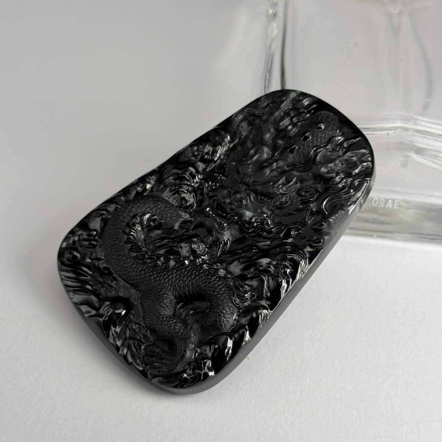 精品墨翠龙牌 种好色正 黑度极好 打灯通透 油性十足