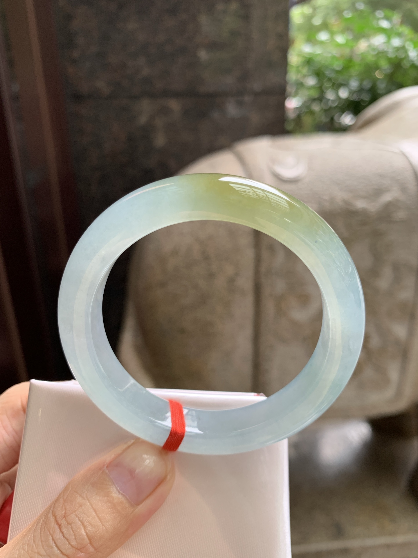橄榄黄翡正圈,0824-N1407-1,打灯细纹不影响