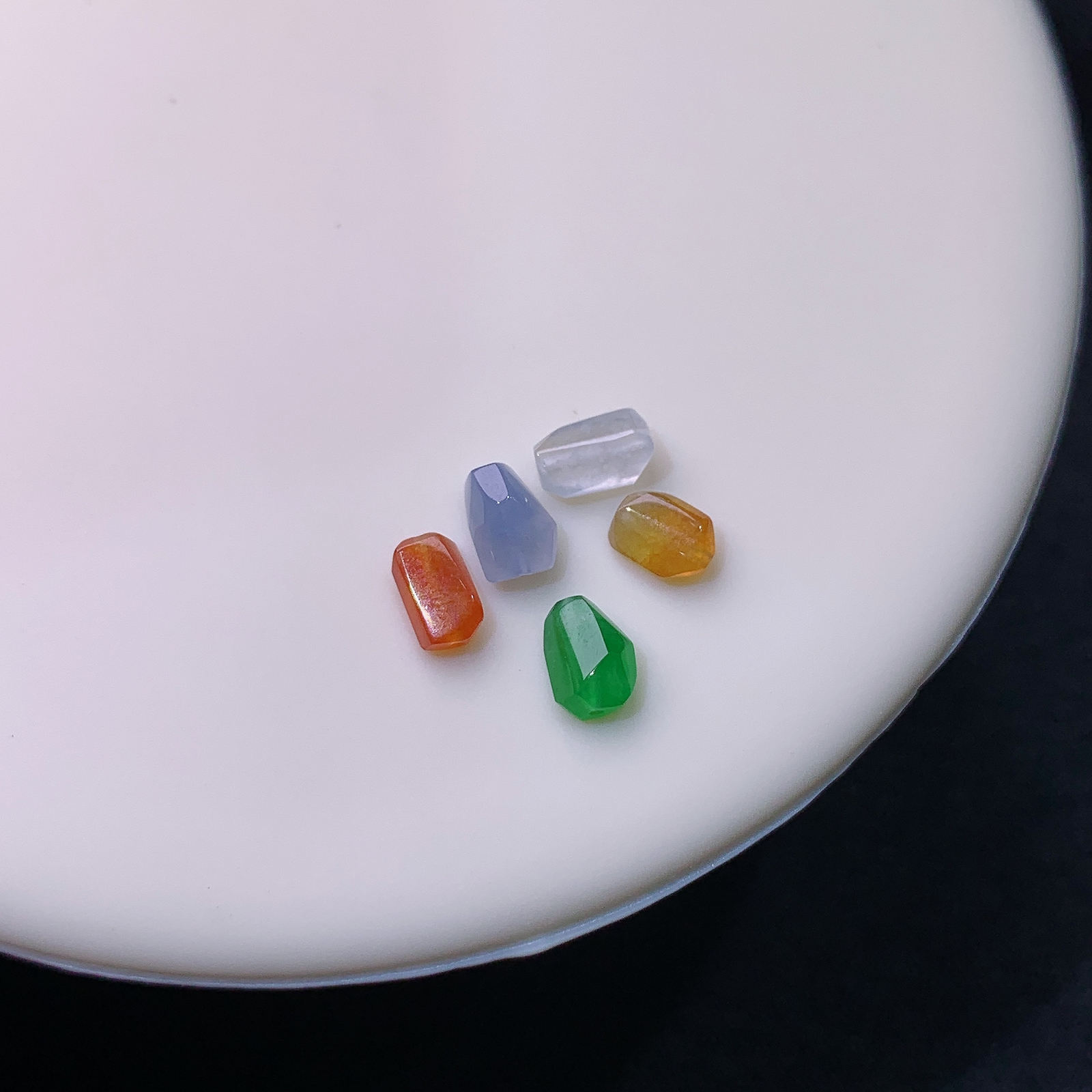 冰种多彩随形一手，镶嵌佳品，冰润细腻，种水足，Yyf 尺寸6.2*3.7*2.5