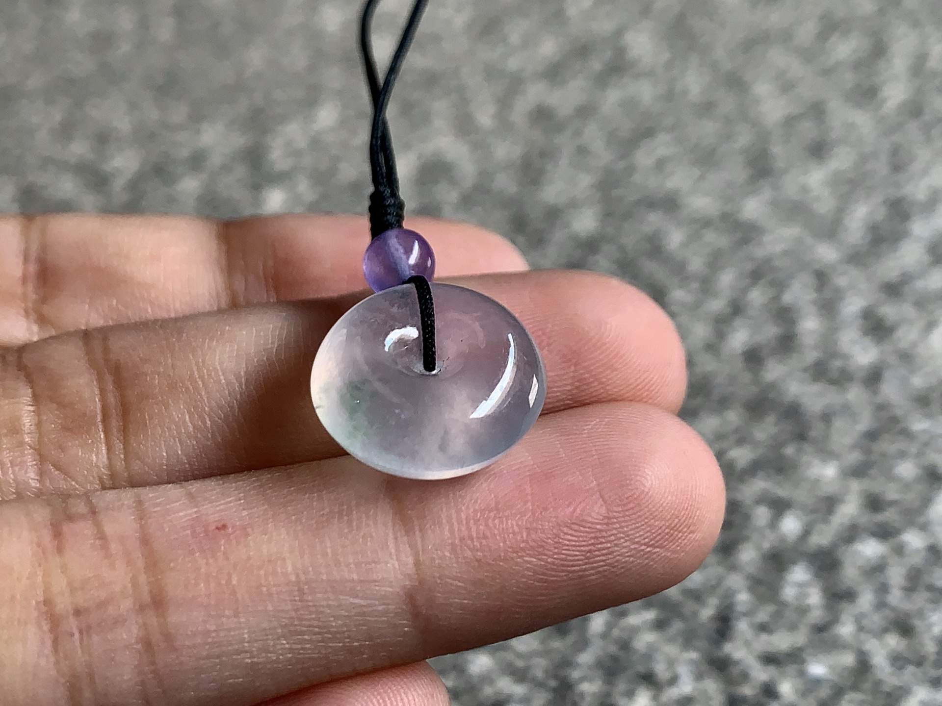 ️ 飘彩平安扣，尺寸：13.8×6.4