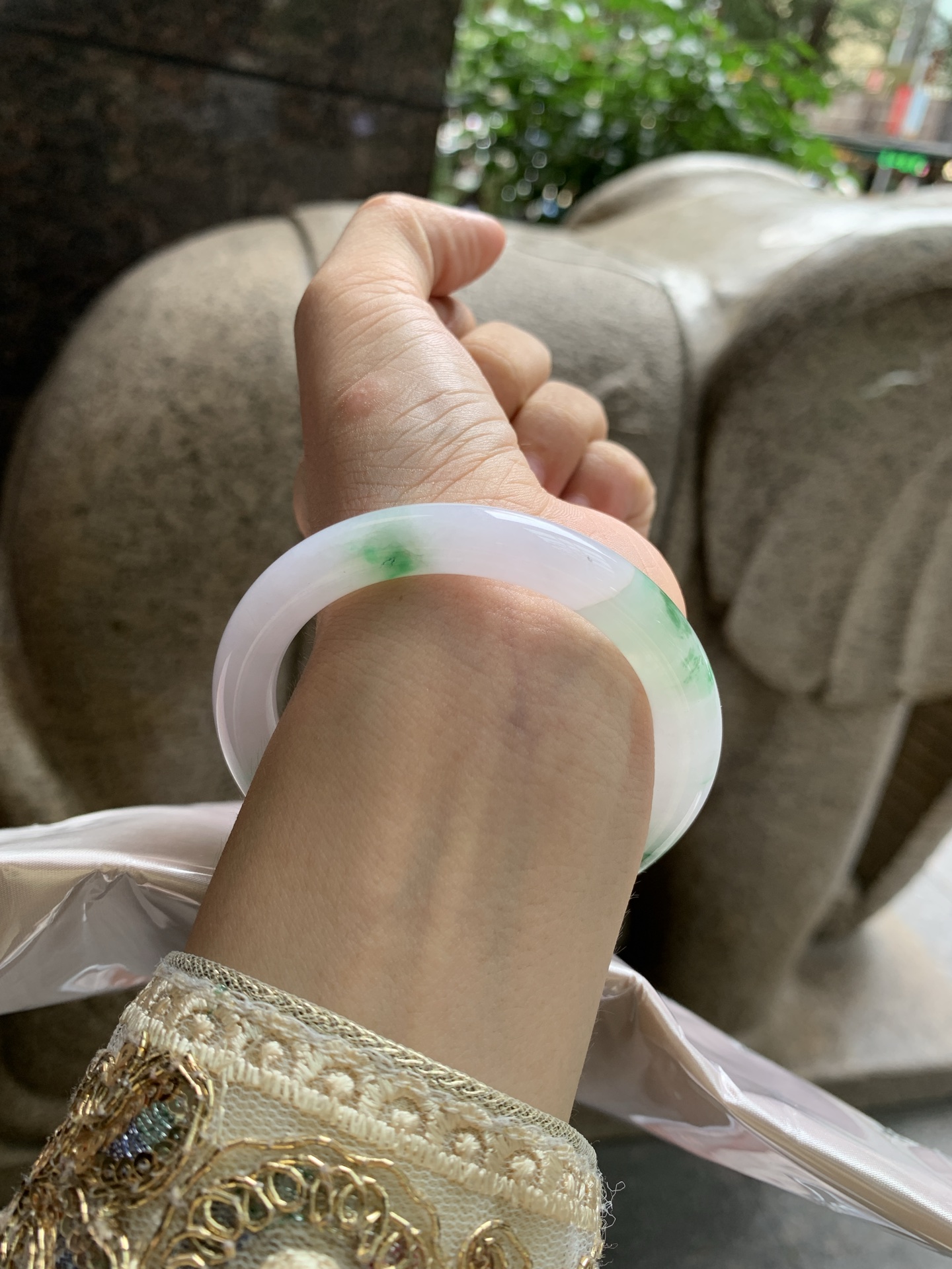飘绿花圆条, 0824-094-527, 打的断纹，表皮微扣