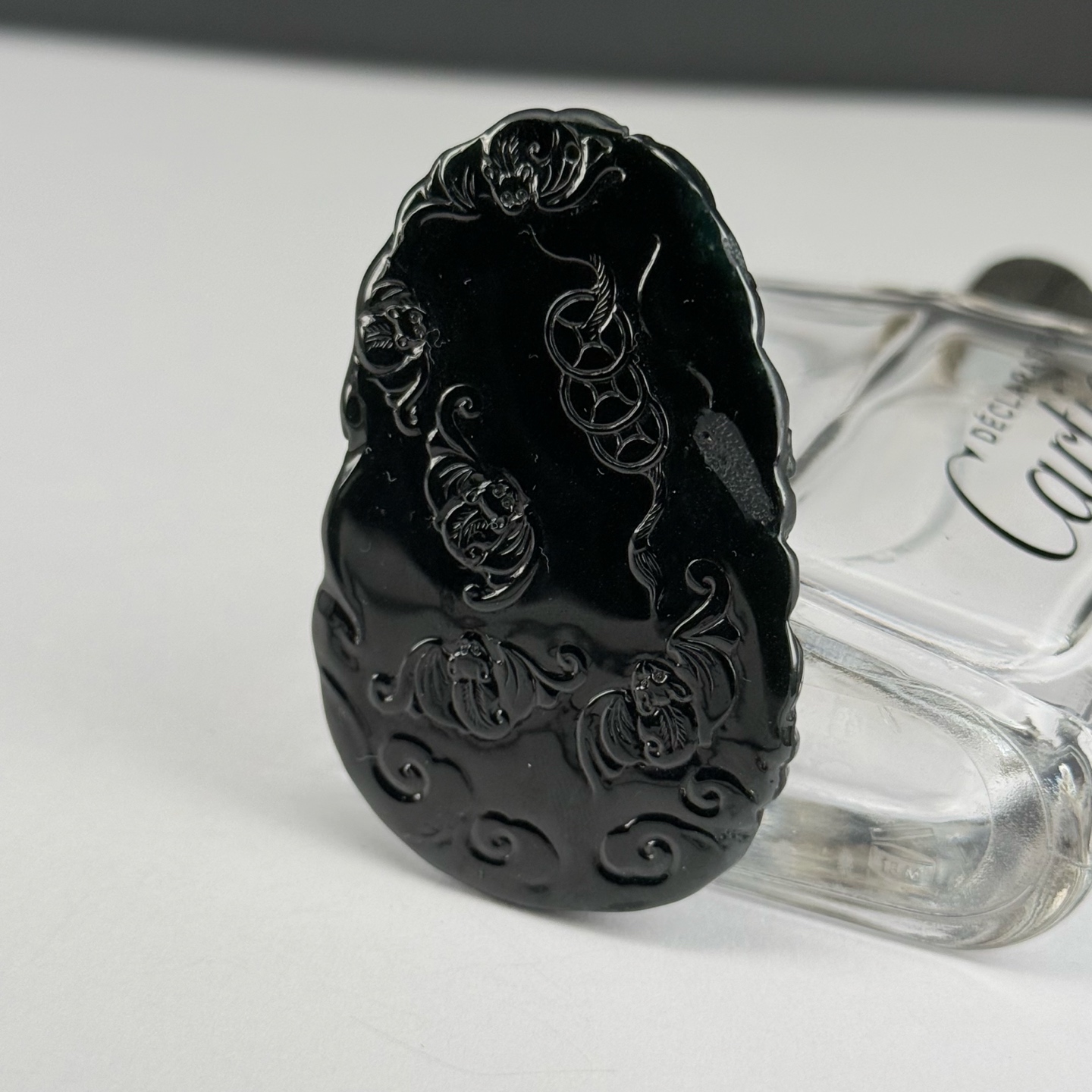 精品18k墨翠钟馗 黑度极好 打灯通透 油性十足