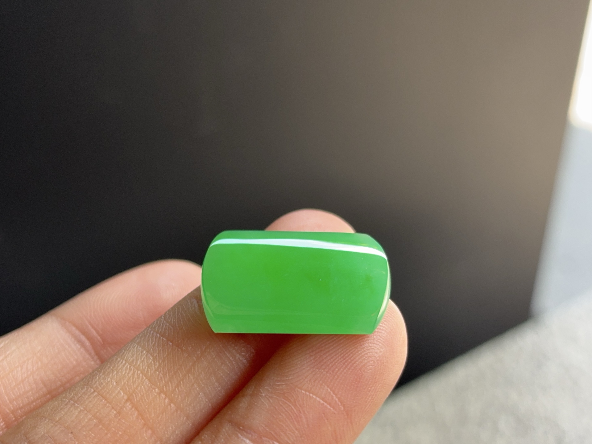 ️ 冰绿马鞍，尺寸：20.7×14.1×3.5，玉润千年，风雅传家