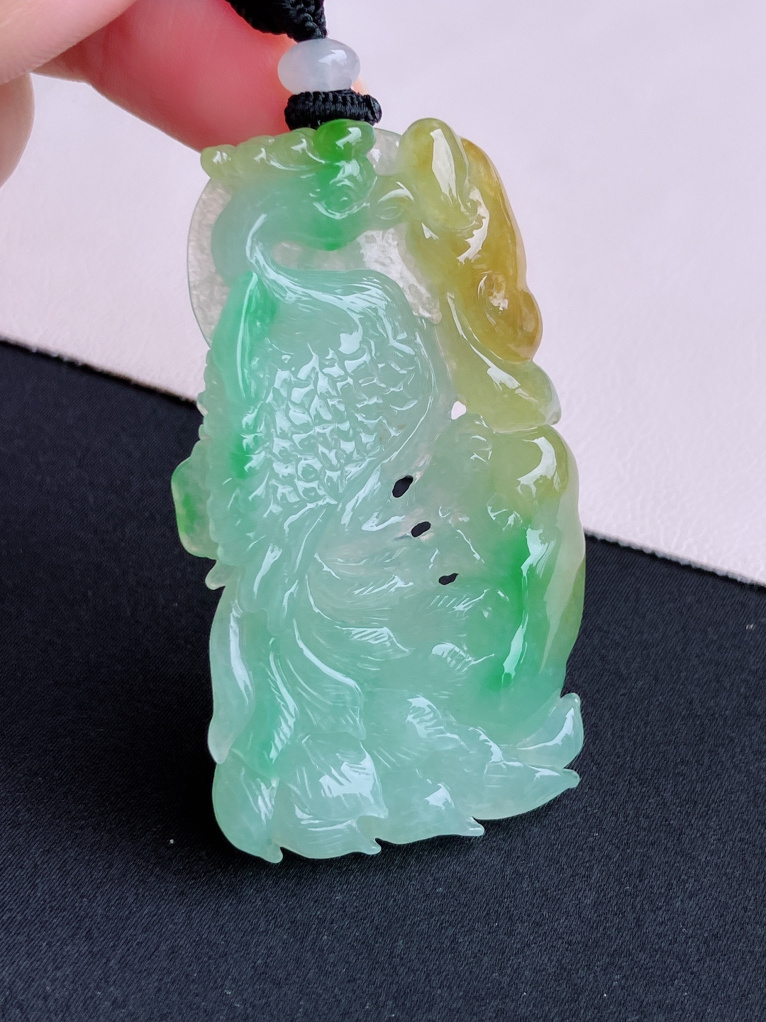 ️三彩凤翔九天，晶莹剔透，特色，尺寸56/33.5/6.5/自然光实拍