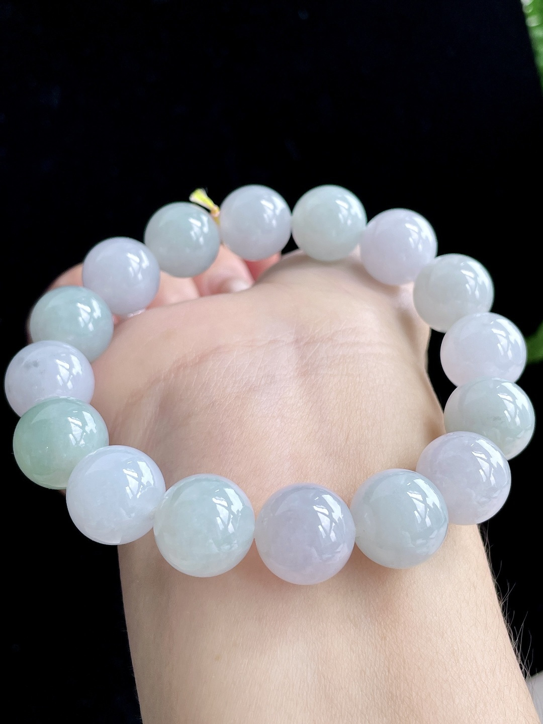 珠子糯冰晴水手串圆珠珠子手串,性比高,13.4mm,69.5克