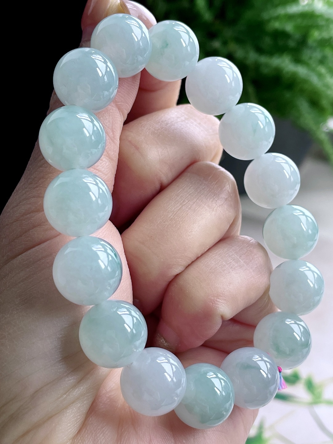 珠子糯冰晴水手串圆珠珠子手串,性比高,13.3mm,67.4克