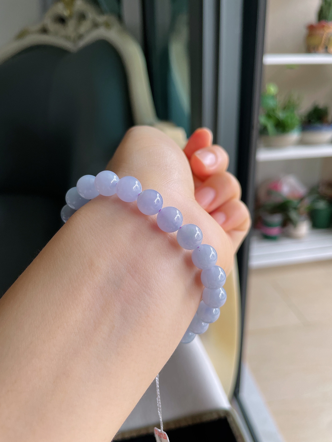 ️，缅甸天然翡翠A货，冰种手串，尺寸：8mm。【编4478】