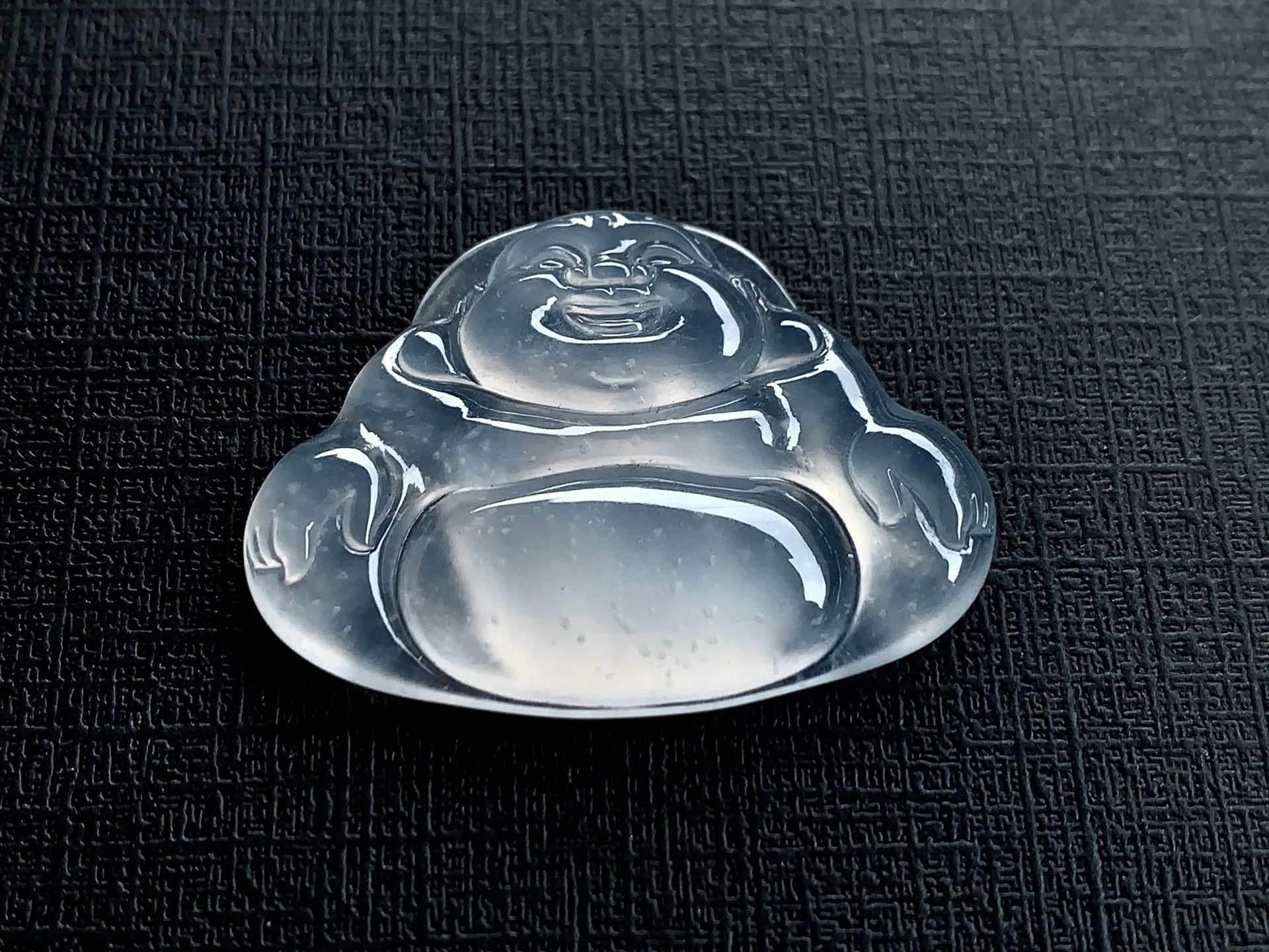 ️ 高冰种雪花棉佛公，尺寸：27.3×35.6×4.7
