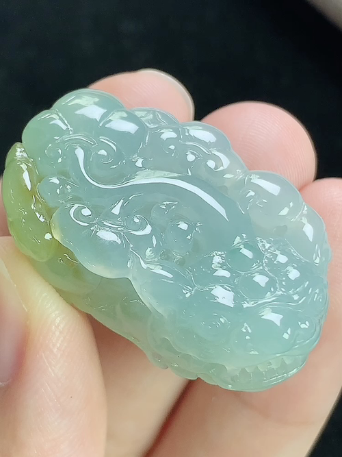 冰飘黄翡貔貅，招财，无裂，尺寸35-20.7-11.4mm，D25jwa6