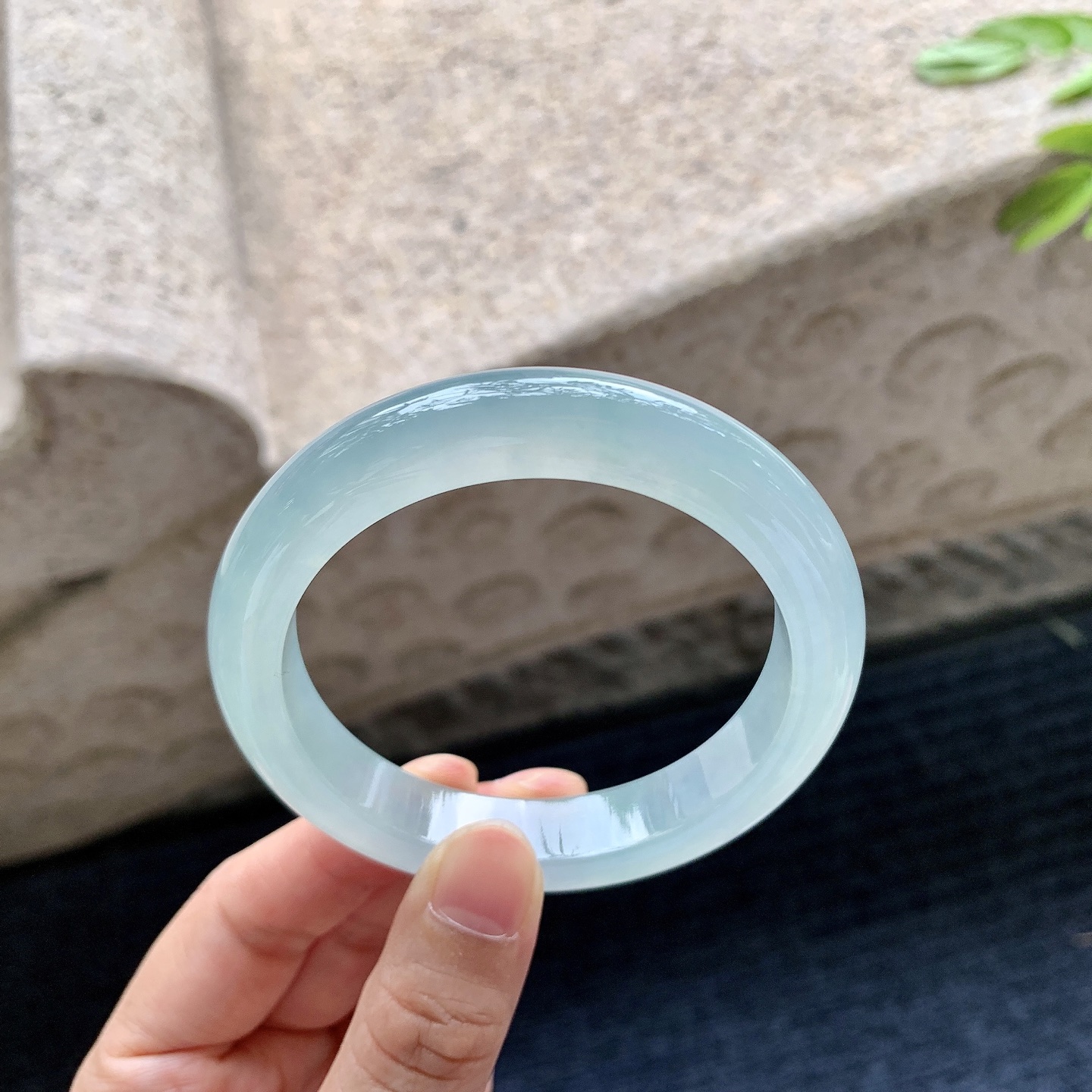 正圈54 55,圈口55/11.3/8.6,编码G9082632,冰晴底，清透，水润，种老，细腻，无裂