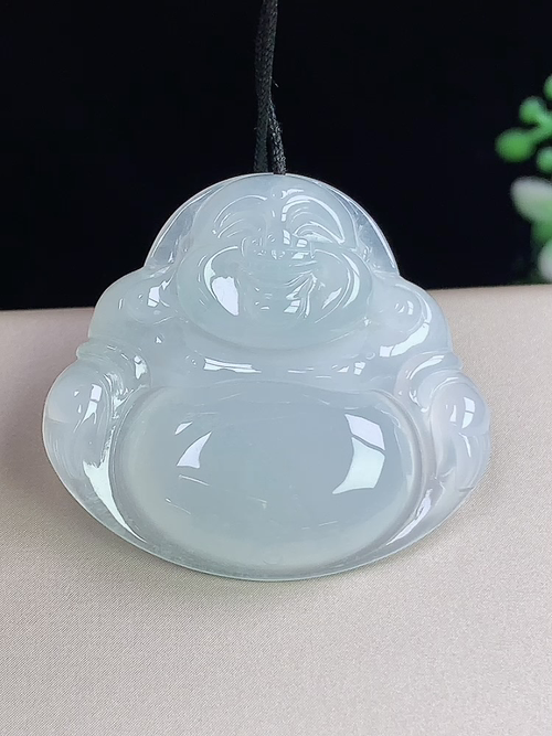 冰种佛公，无裂，尺寸30.7-33-5.6mm，D25jwa6