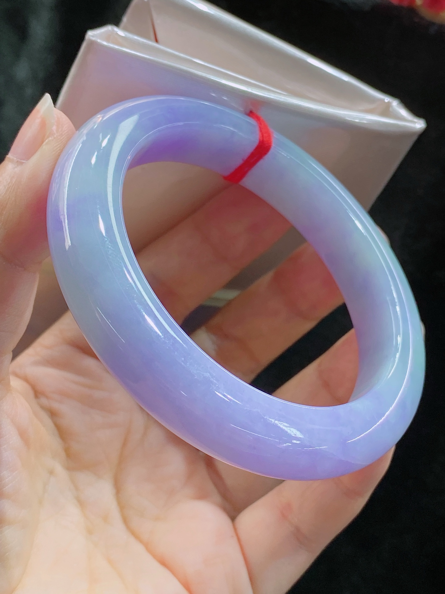 【浓紫色】正圈手镯，紫色浓郁，细腻，尺寸57/12.4/8.2，B135-824