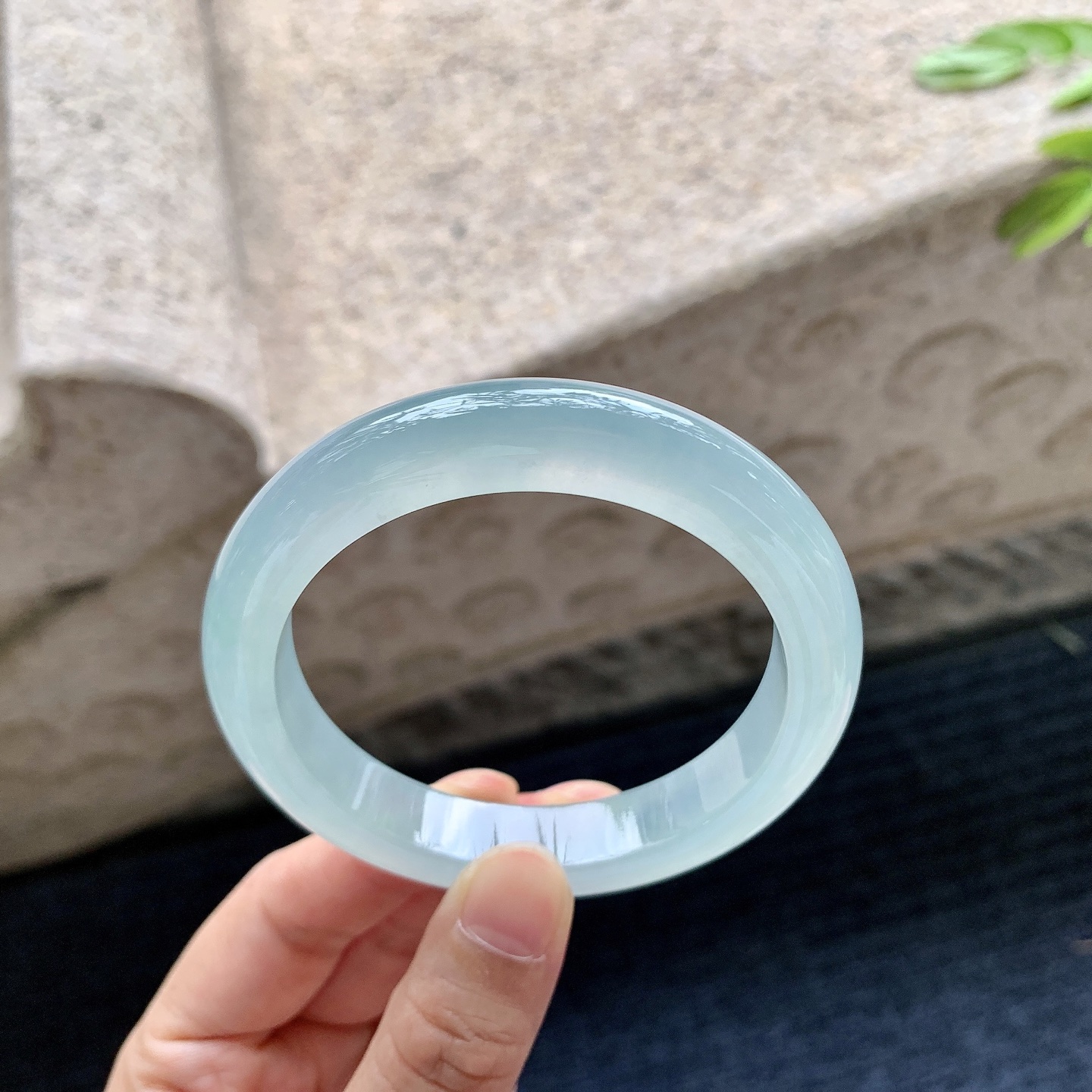 正圈54 55,圈口55/11.3/8.6,编码G9082632,冰晴底，清透，水润，种老，细腻，无裂