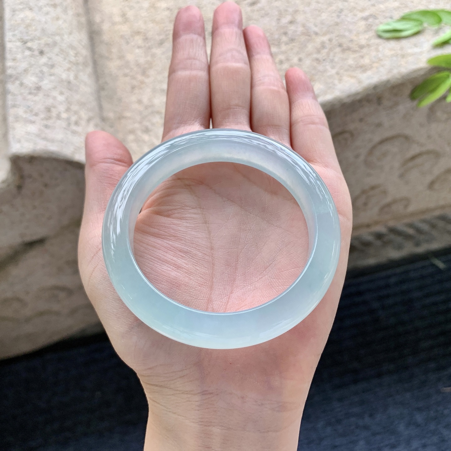 正圈54 55,圈口55/11.3/8.6,编码G9082632,冰晴底，清透，水润，种老，细腻，无