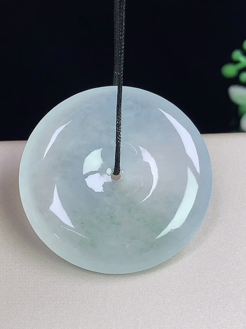冰飘花平安扣，无裂，尺寸32.5-5.7mm，D25jwa6