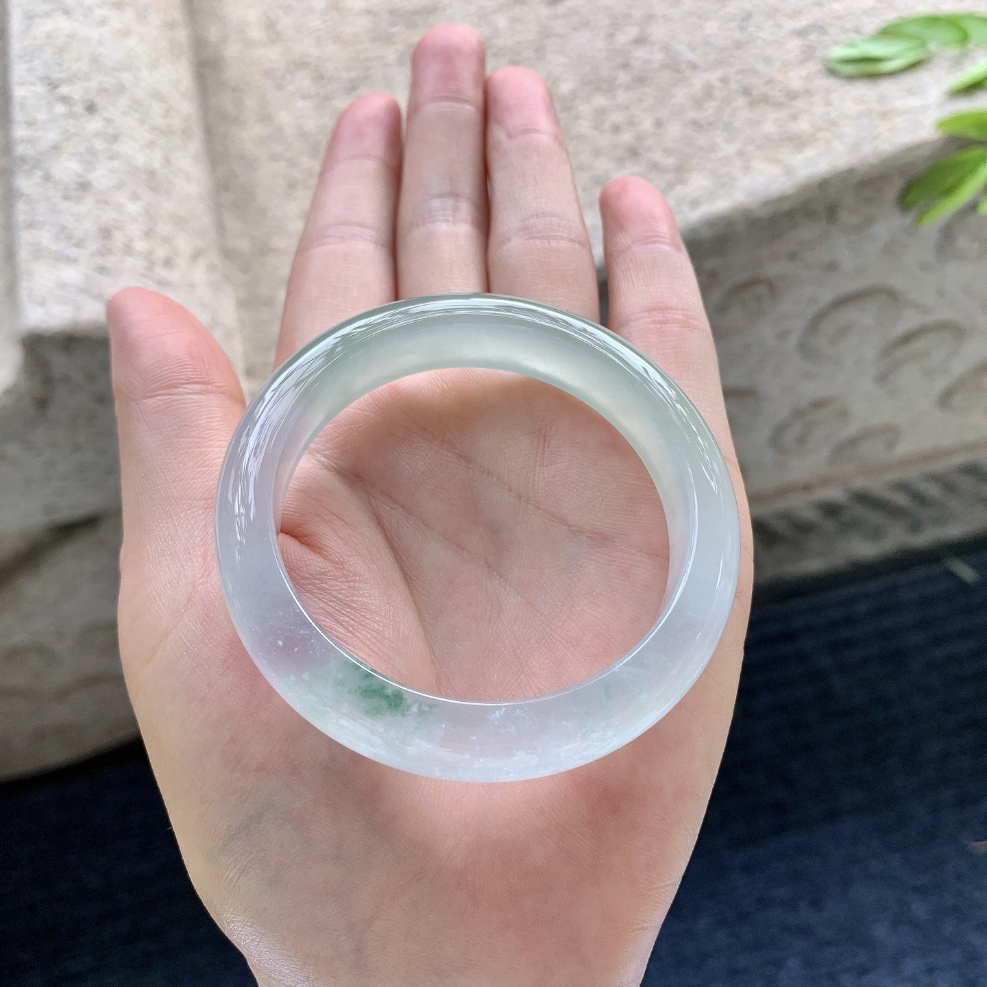 正圈49 50，圈口50.5/11.6/7.6，编码G7082014，冰飘花，起光，清透，水润，种老