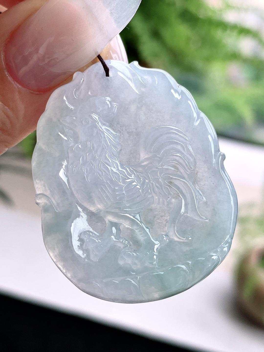 冰晴水生肖鸡牌吊坠,性比高