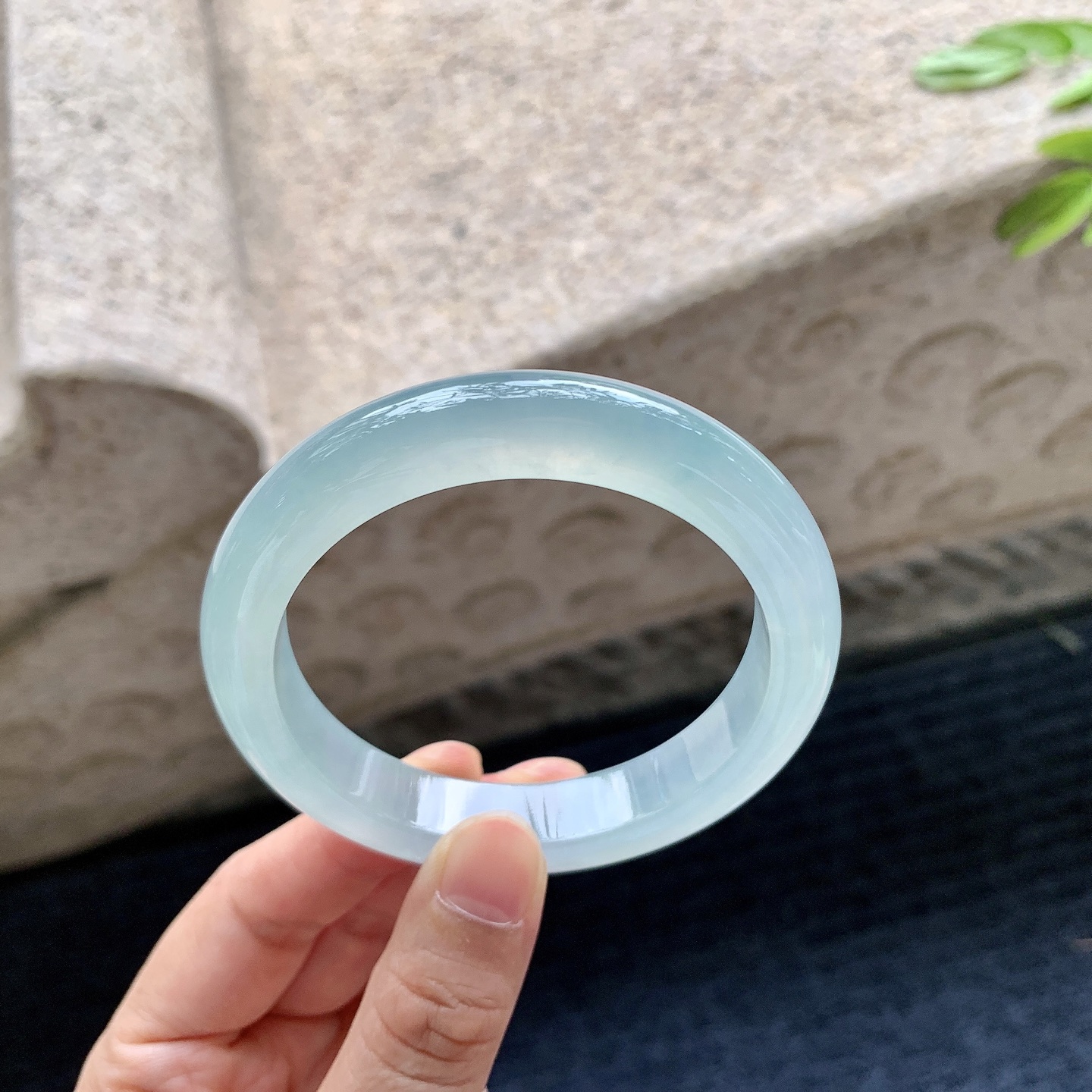 正圈54 55,圈口55/11.3/8.6,编码G9082632,冰晴底，清透，水润，种老，细腻，无裂