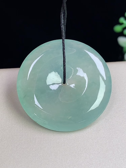 冰晴平安扣，无裂，尺寸28.7-4.6mm，D25jwa6