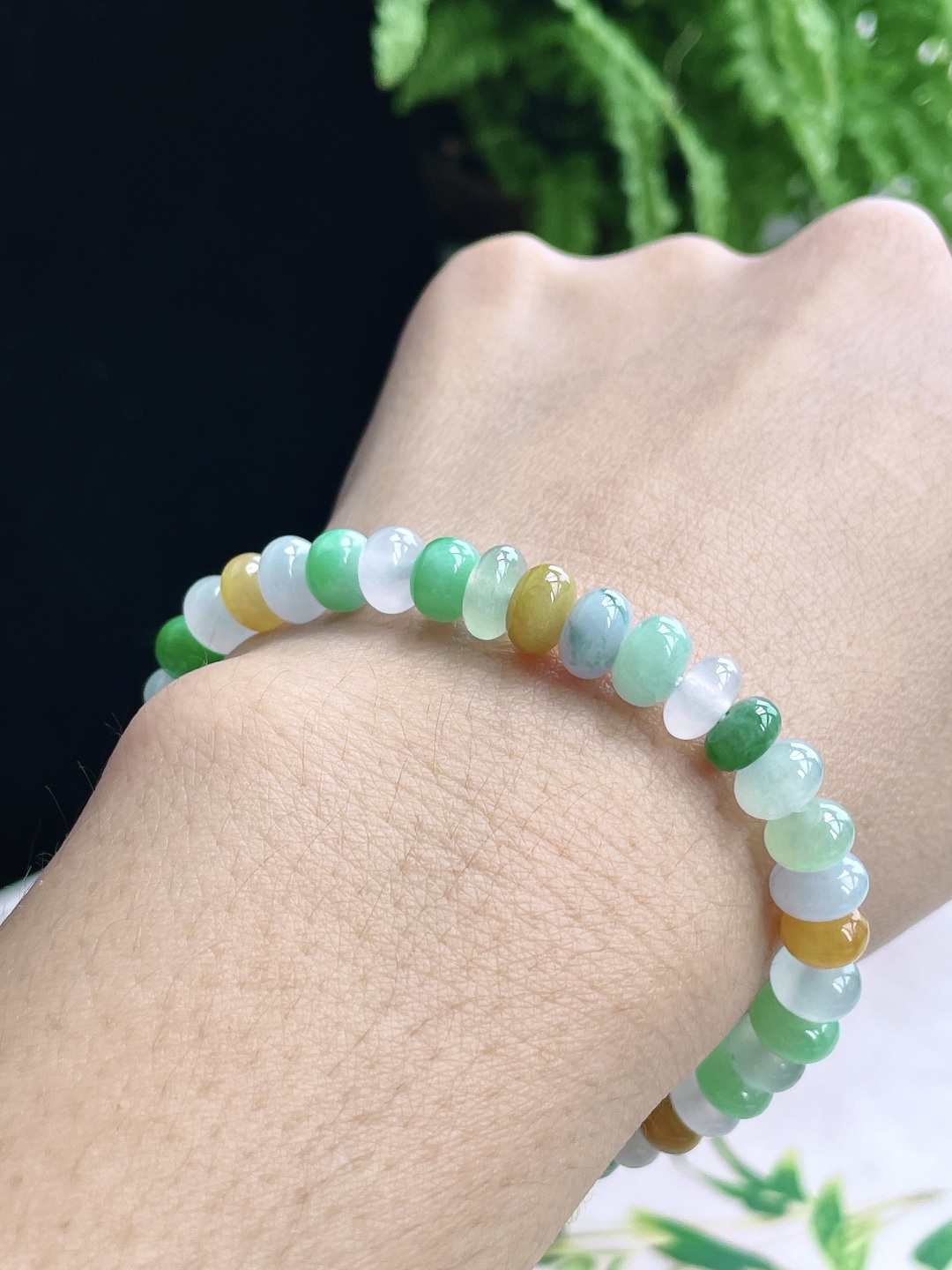 冰多宝手串算盘珠手串,性比高 多彩,7.6-4mm,20.8克