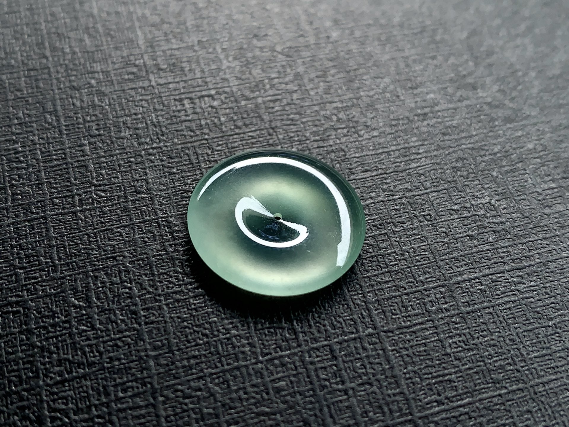 冰晴平安扣,尺寸17×2.9