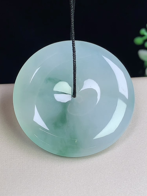 冰飘花平安扣，无裂，尺寸35-6.0mm，D25jwa6