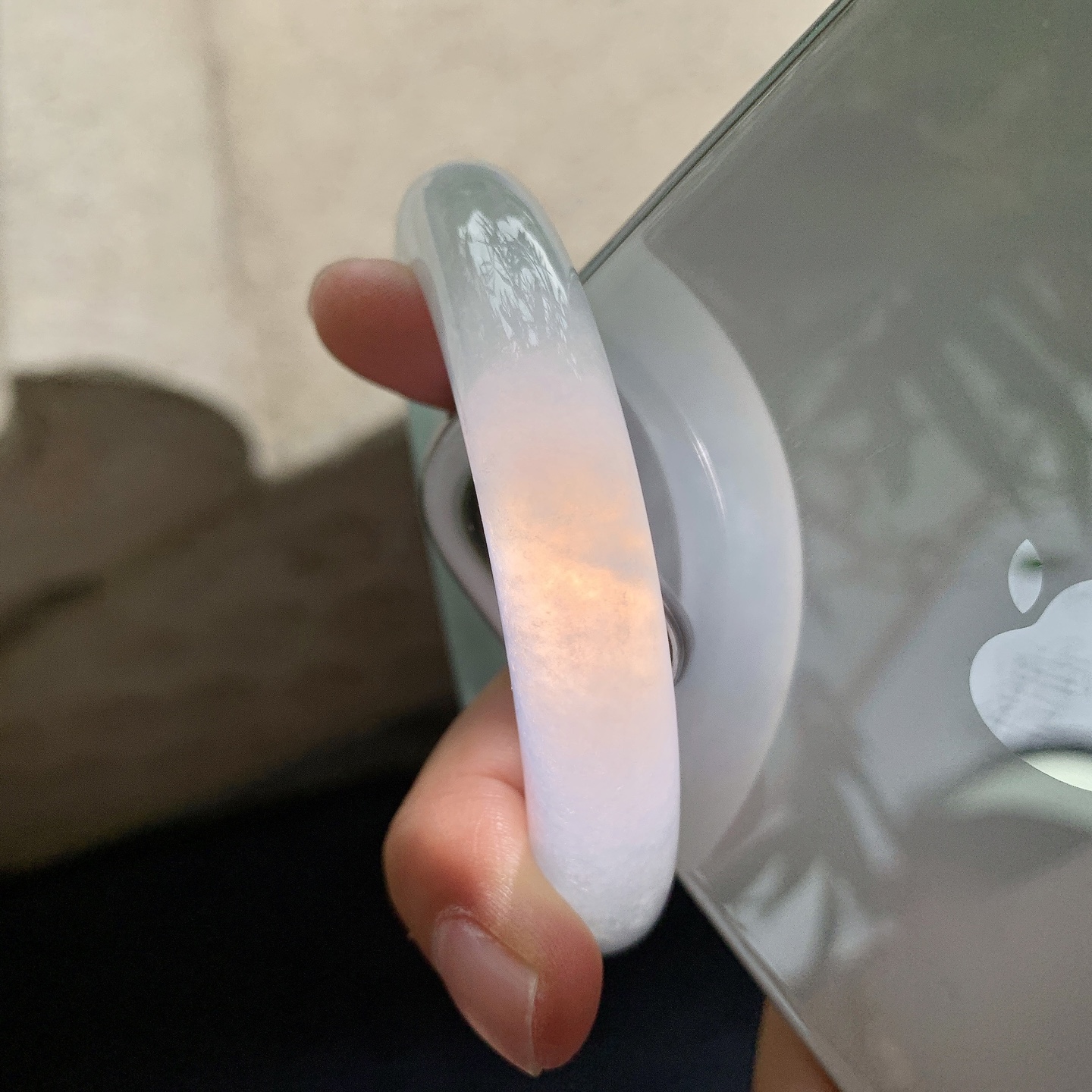正圈54 55,圈口55/11.3/8.6,编码G9082632,冰晴底，清透，水润，种老，细腻，无裂