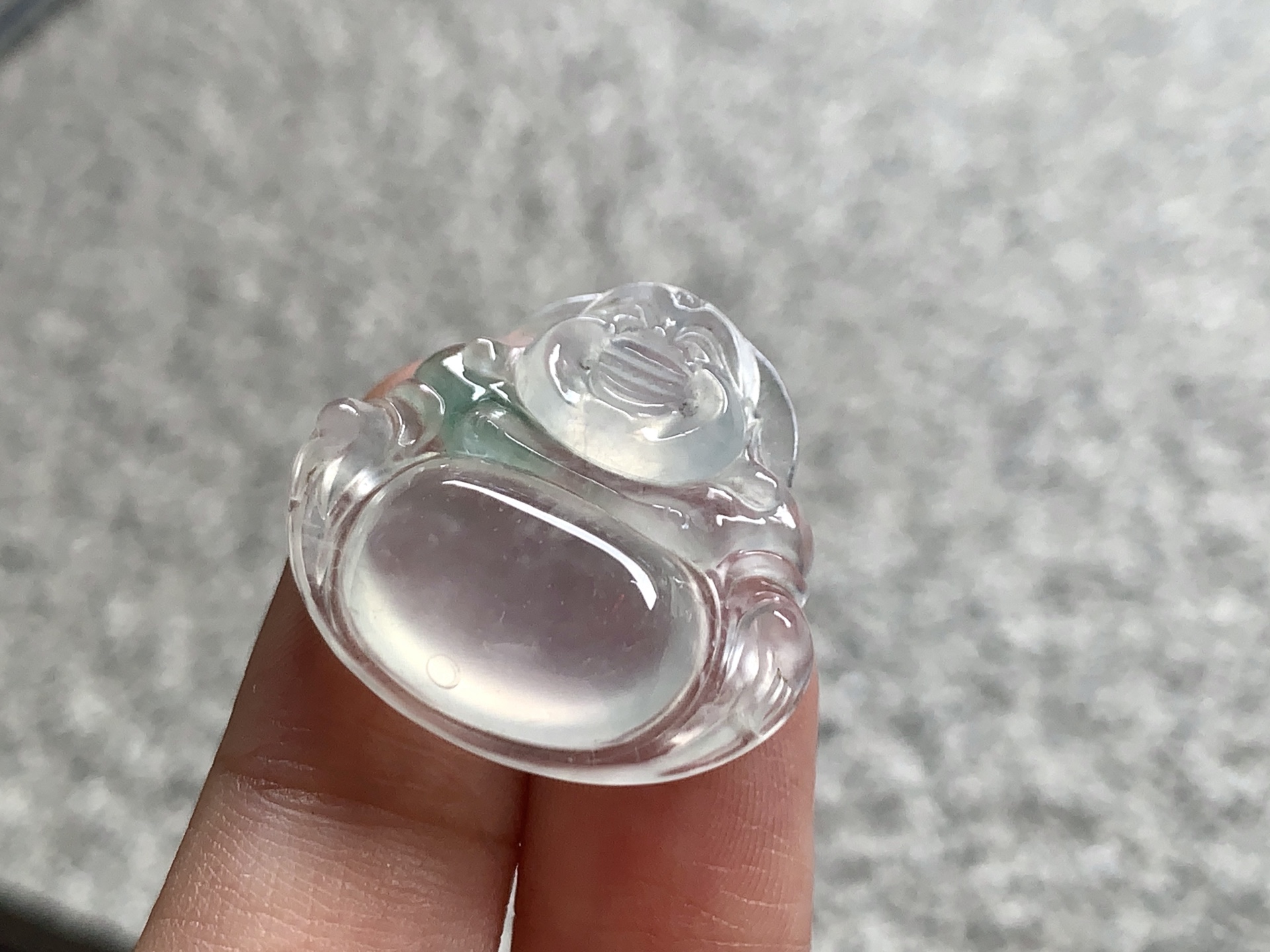 飘绿佛公，尺寸：22.2×23×5.8