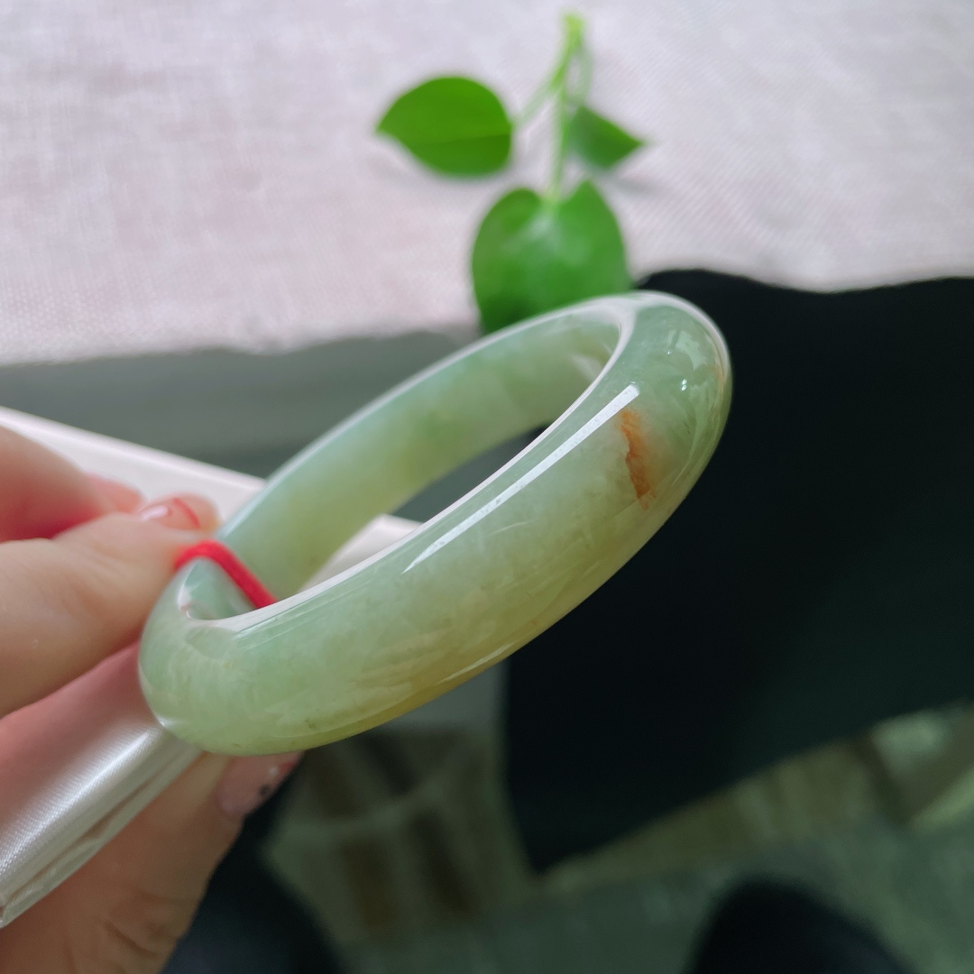 黄翡正圈，水润细腻，黄橙明媚，贵气，皮纹，ss54464a