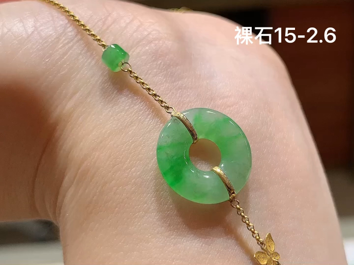 冰晴飘绿甜甜圈手链,