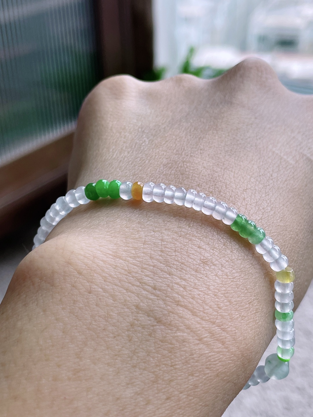 冰多宝手串圆珠珠子算盘珠手串,性比高,尺寸4.3-3mm,重量6.7克