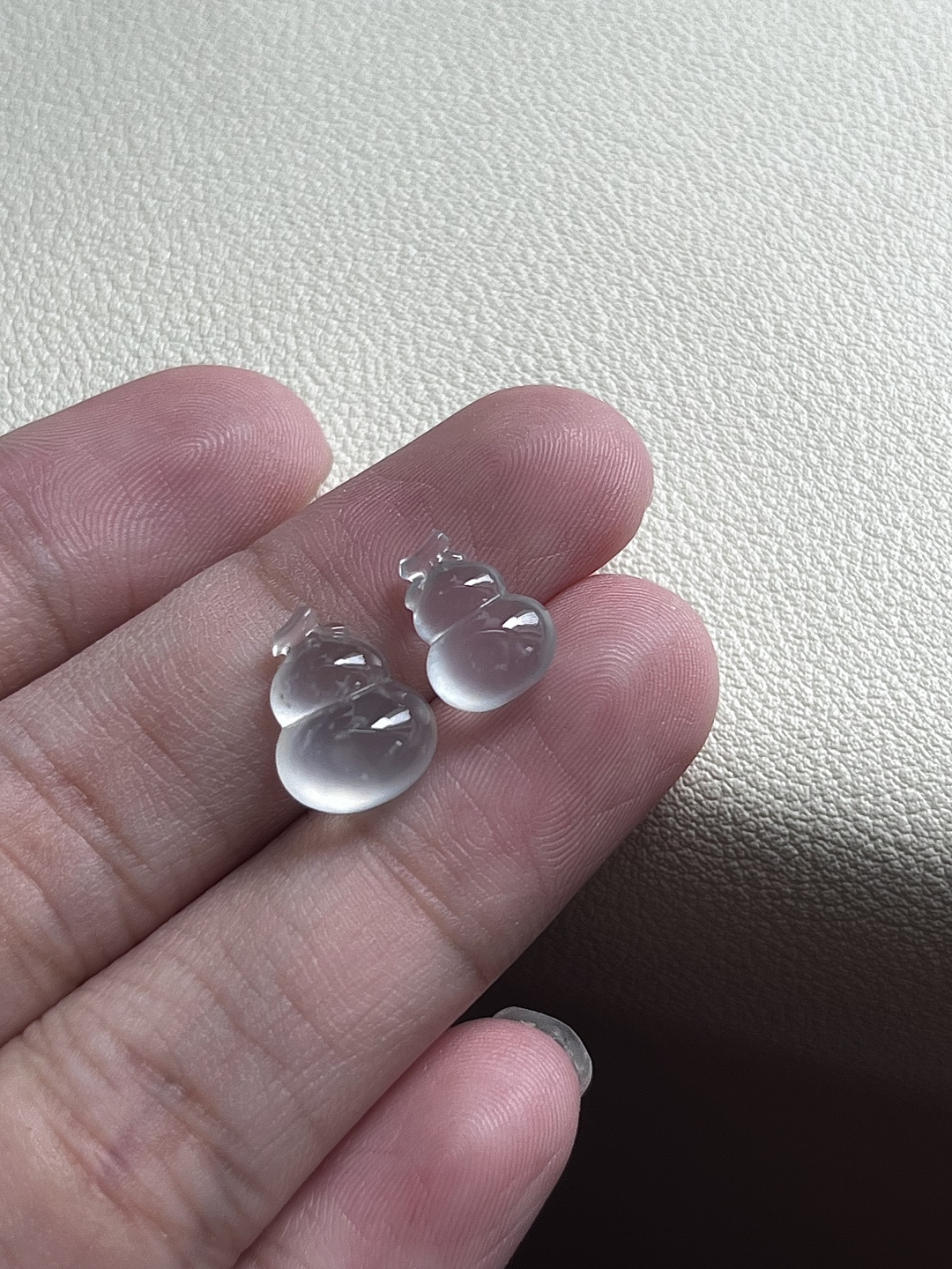 ️【葫芦一对】冰润水透，种老细腻起荧，尺寸：11.7*9.1*5.2，10.1*7.6*5.4,c14826