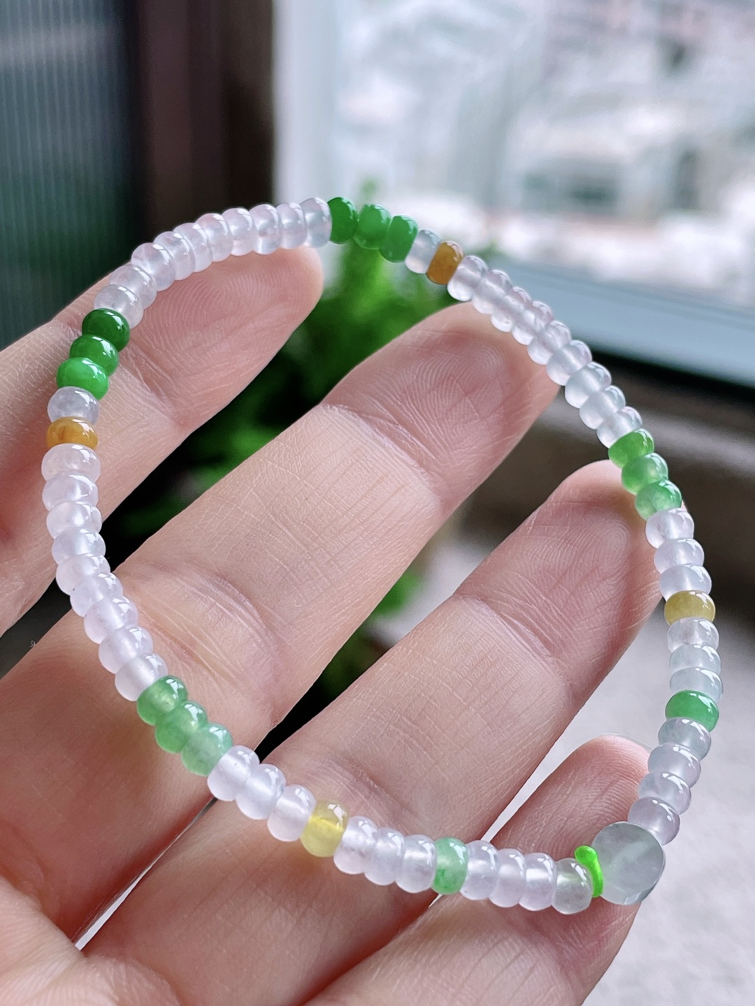 冰多宝手串圆珠珠子算盘珠手串,性比高,尺寸4.3-3mm,重量6.7克
