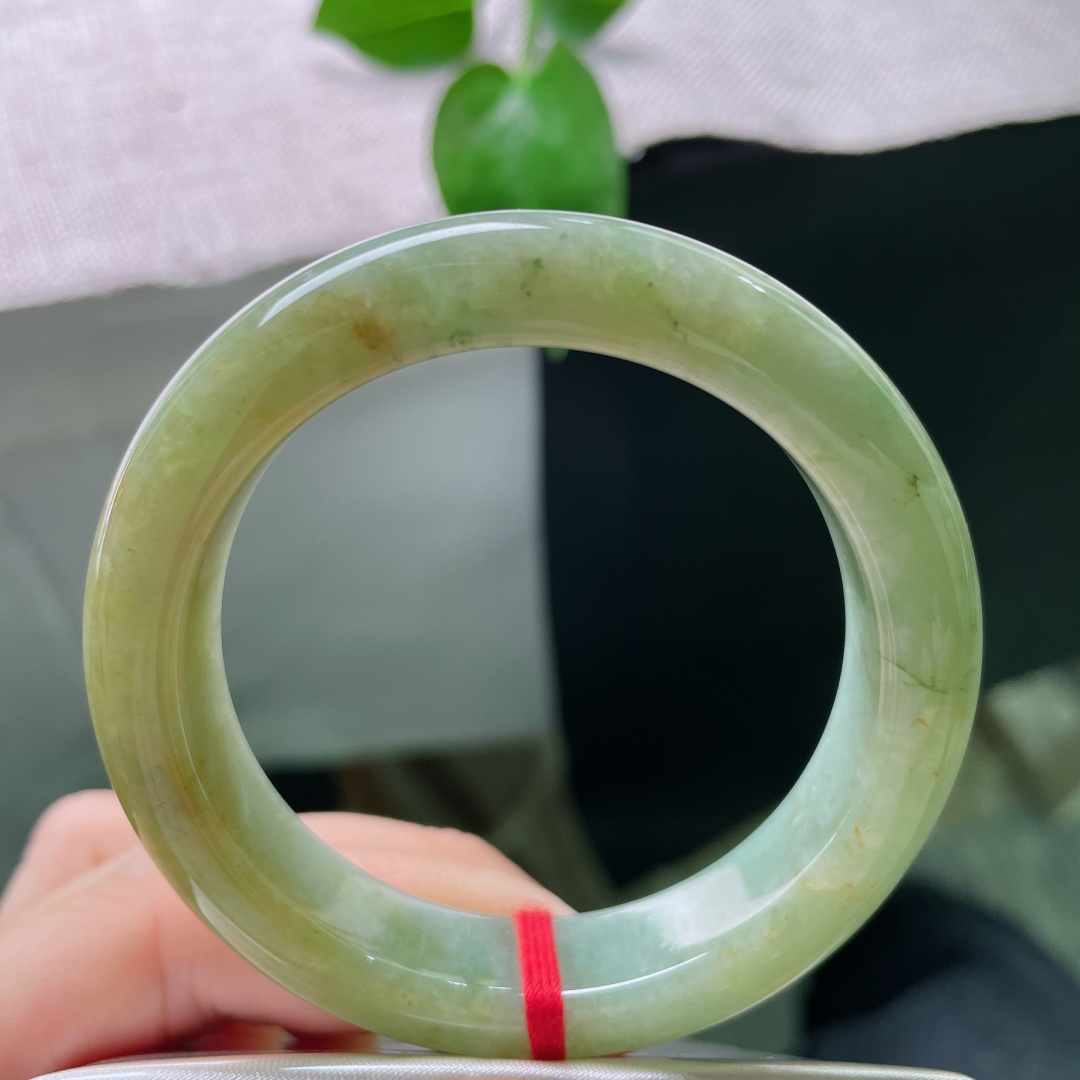 黄翡正圈，水润细腻，黄橙明媚，贵气，皮纹，ss54464a