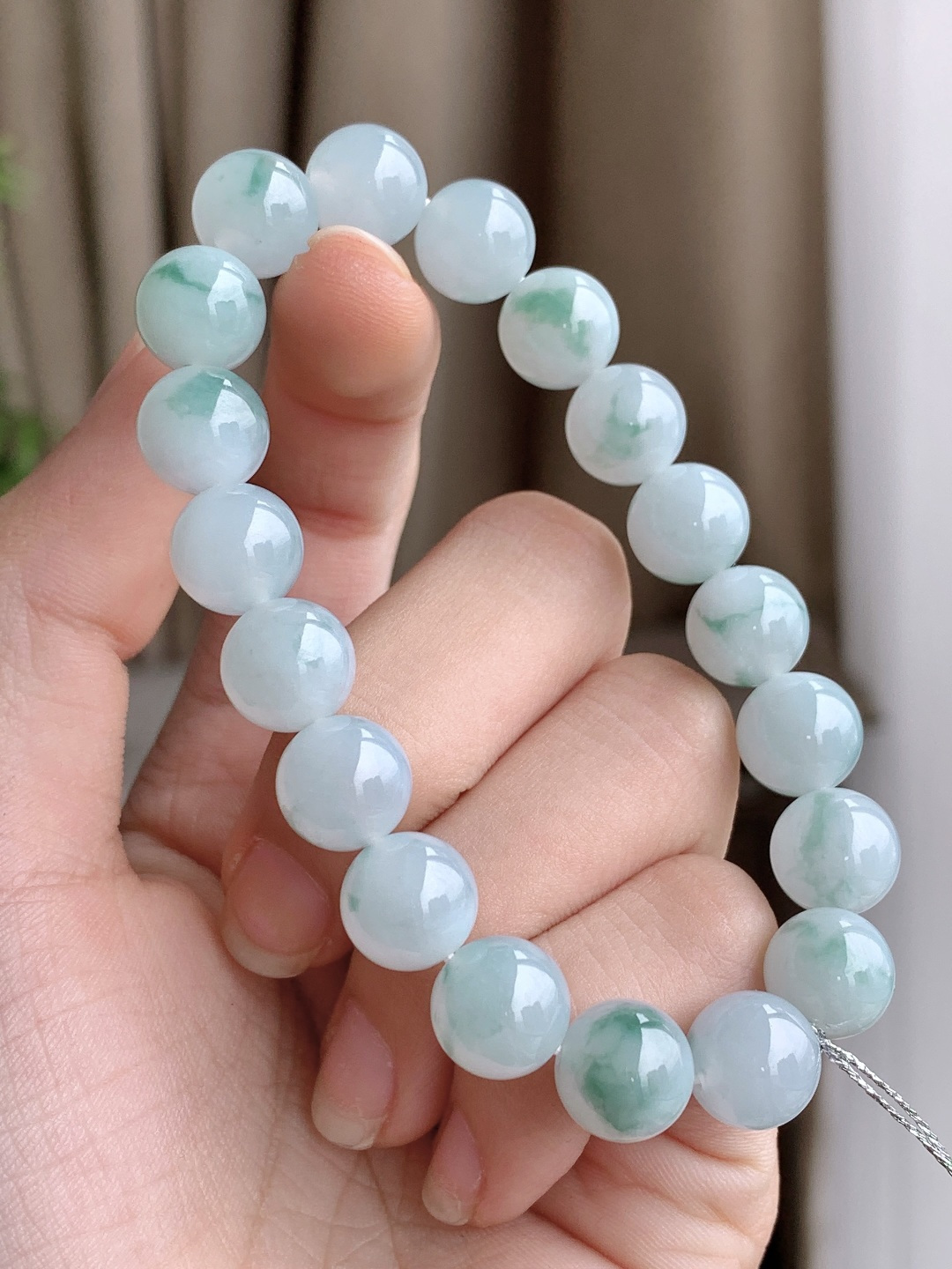 珠子冰飘花手串圆珠子手串,性比高