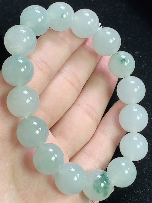冰飘花玉珠手串，尺寸13mm，D26jxg